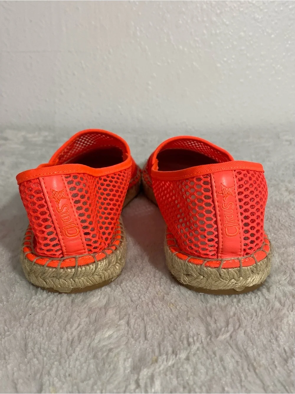 New Circus by Sam Edelman Lena Espadrille Flats Women’s Size 8M Electric Orange